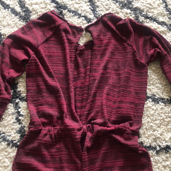 BDG heathered romper - burgundy - Picture 4 of 4
